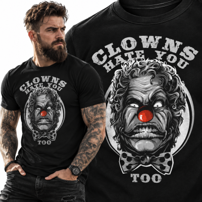 KOSZULKA  HORROR  CLOWND HATE